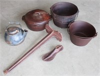 Vintage Cast Iron Pcs, Cobbler Tools
