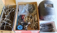 Cable Tire Chains, Misc Tools/Sockets, Welding Helmet, Air Chisel Bits