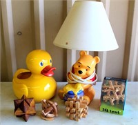 Wood Puzzles, Pooh Lamp, Duck