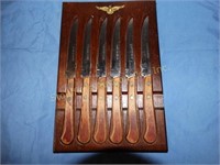 6 pc. Steak Knife set w/holder by Present
