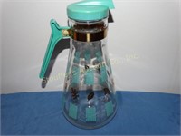 Retro E-Z por Corp. glass Carafe pitcher 10"T