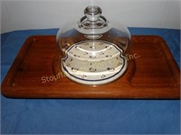 Cheese server w/glass dome