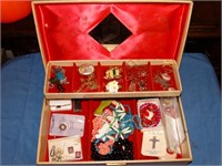 Jewelry box w/costume jewelry