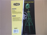 8' Green Metal Windmill