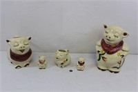 Vintage Shawnee Pig Ceramic Set