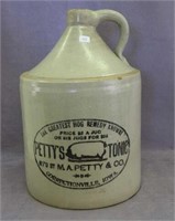 Red Wing 2 gal shoulder jug w/ "Petty's Tonic,