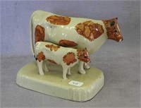 Red Wing brown spotted cow & calf