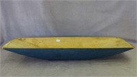 Trencher with original blue paint, 24" x 8"
