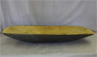 Trencher with original gray paint, 26" x 10"