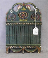 Scandinavian tape loom, dark green w/hearts