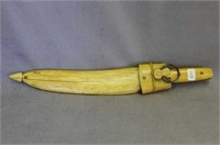 Early knife and sheath, believed to be made from