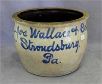 Eastern stoneware storage jar, signed Jos