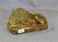 RW Lion paperweight, stamped "Stenwick Red Wing"