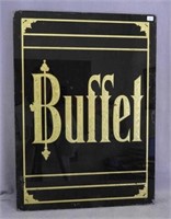 Early reverse painted on glass "Buffet" sign