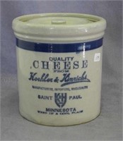 RW 3 lb cheese crock w/lid, "Koehler & Kinrichs"
