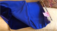 Velvet Fabric, 3.25 Yards, Navy Blue or Dark