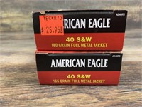 2 American Eagle 50 round boxes of .40 S&W FMJ 1 b