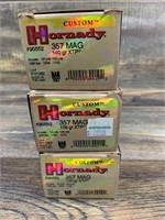 3 25 Round boxes of Hornady .357 mag XTP handgun c