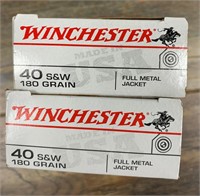 2 50 Round boxes of Winchester .40 S&W 180 grain F