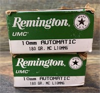 2 50 Round boxes of 10mm 180 grain FMJ cartridges,