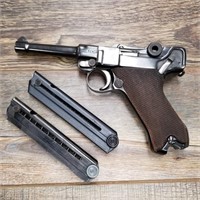 Suhl Luger #484, pistol 9mm, heavy polish and rebl