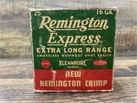 Vintage box of Remington Express 16 ga. 2 3/4" sho