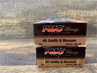 2 50 Round boxes of PMC 40 S&W 180 grain FMJ   *SH