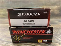 Lot of 2: 50 round box of .40 Federal 180 grain FM
