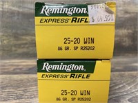 2 50 Round boxes of Remington Express .25-20 Winch