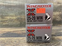 2 50 Round boxes of Winchester .25-20 Winchester 8
