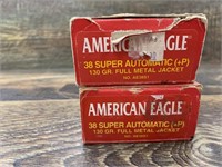 2 50 Round boxes of American Eagle .38 Super Auto