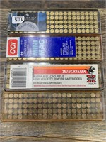 4 100 round boxes of .22LR  1 is Federal 40 grain