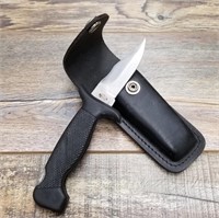 1980's folding pocket knife with rubberized guard,