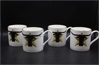 4 Boehm Commemorative Texas Longhorn Star Mugs