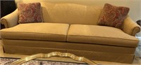 Gold Upholstery Sofa 84” Long, 30” Tall, 32”