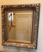 Mirror, Gilded Gold Frame,  35”x 30 1/2”
