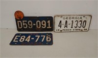 3 1942 & 58 GA plates (1 pair War Era)