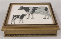 Delaval Tin Holstein Cow & Calf