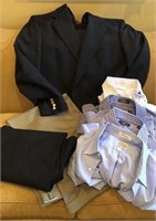 Men’s Clothing, Navy Blazer, Dress Shirts, Pants