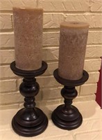 Pillar Candle Holders, Pillar Candles, 5” Round