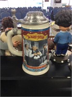 Three stooges collectible stein pewter top