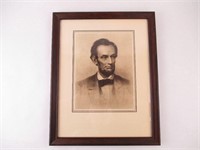 Vintage Abraham Lincoln Print 11" x 14"
