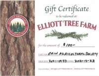 $100 Gift Certificate - Elliott Tree Farm