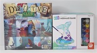Detective Club Game & Paint Your Own Mermaid Bank
