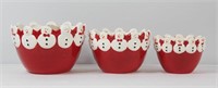Holiday Bowl Set of 3 Nesting Snowmen