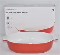 Sharper Image 10" Ceramic Oval Baker