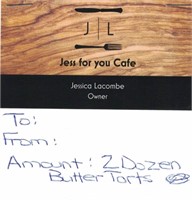 24 Butter Tarts From Jess for You Café Hillsburgh