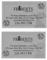 $20 Gift Cards from Fraeberts Fresh Food, Fergus