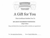 Gift Certificate - Pearly Whites Chairside Whiteng