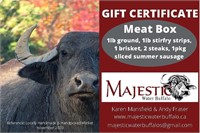 Gift Certificate - Majestic Water Buffalo Meat Box